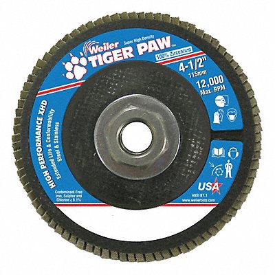 WEILER 98858 Fiber Disc 4 1/2 in Dia 5/8in Arbor