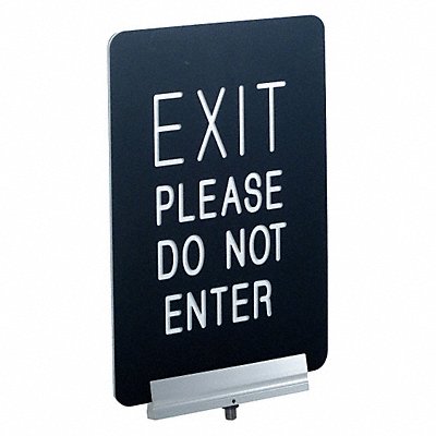 VISIONTRON SBC711P201BK Signage Engraved 11x7 in EXIT PLEASE