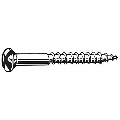 GRAINGER U518800130150 Oval Head WOOD SCREW 18-8SS #6 1.5 L PK100