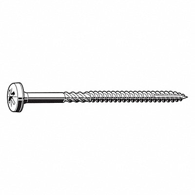 GRAINGER U300250130125 Multi Screw #6 Pan Zinc 1.25 L PK200