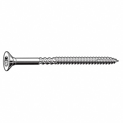 GRAINGER U301050170250 Multi Screw #9 Flat Zinc YL 2.5 L PK200