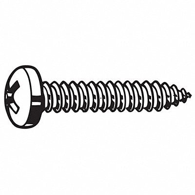 GRAINGER U516600160125 Sheet Metal Screw ScrwSz#8 18-8SS 1.25 L PK100