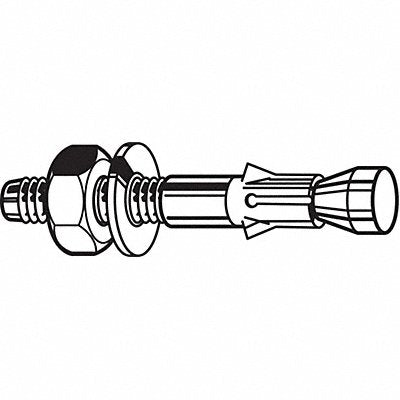 GRAINGER U704110250325 Wedge Anchor 1/2 -13 Steel 1/4 in PK50