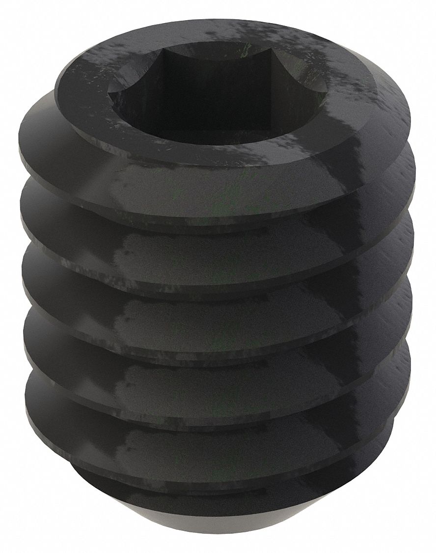 GRAINGER U078100160018 Socket Set Screw Grubscrew Flat Point #8-32 3/16 L PK100