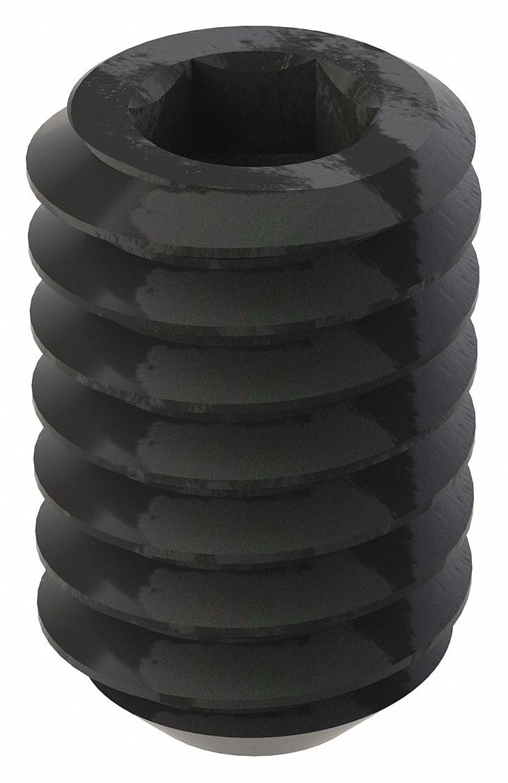 GRAINGER U078100160025 Socket Set Screw Grubscrew Flat Point #8-32 1/4 L PK100