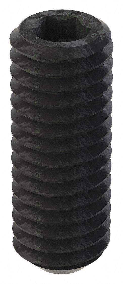 GRAINGER U078100370100 Socket Set Screw Grubscrew Flat Point 3/8 -16 1 L PK100