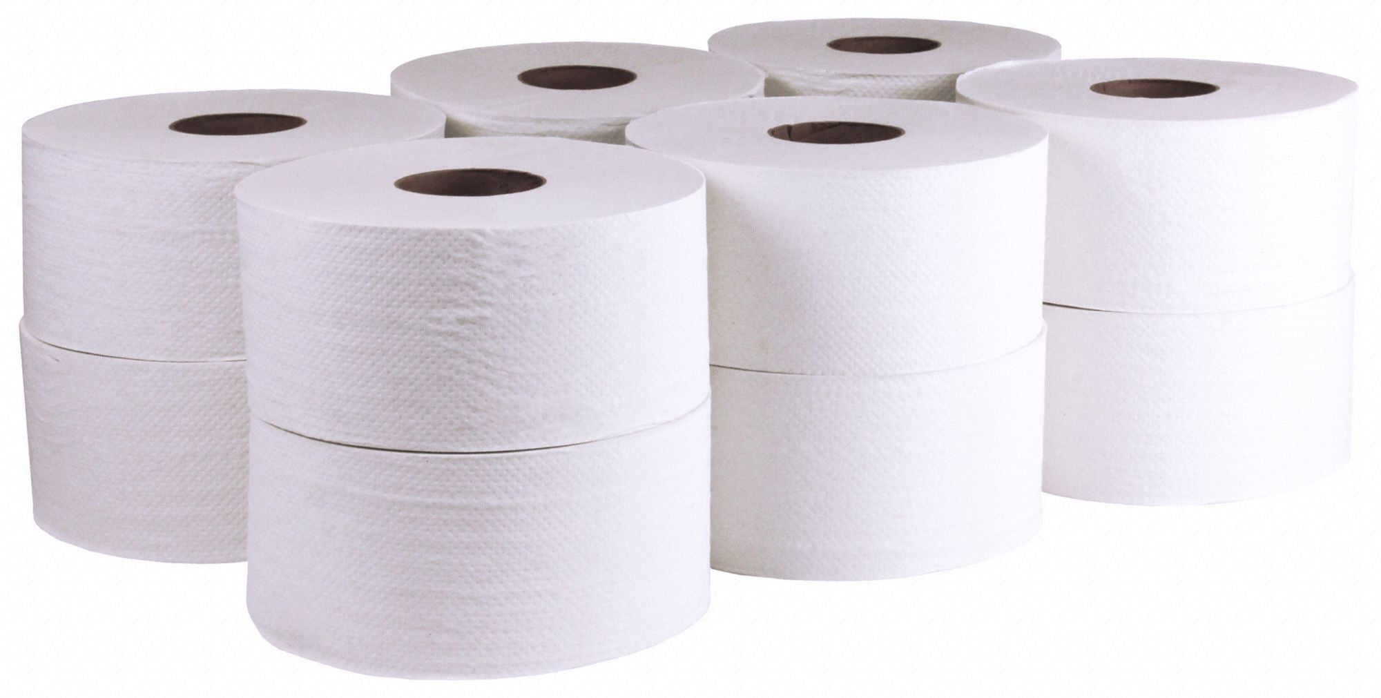 TOUGH GUY 31KY16 Toilet Paper Roll Continuous White PK12