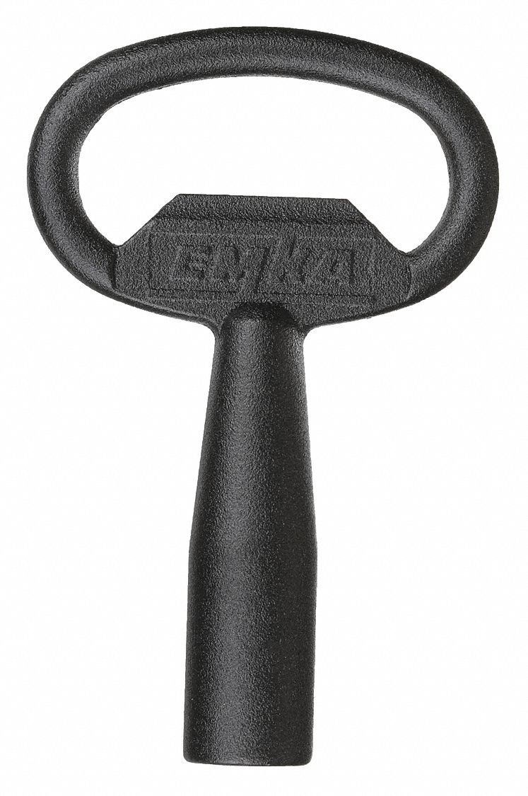 HUBBELL-WIEGMANN N41214SQK Replcment Key Carbon Steel Black Matted