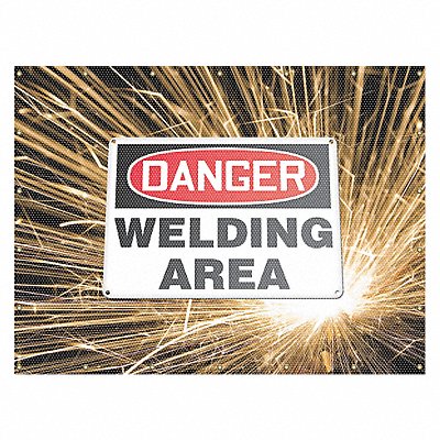 ACCUFORM PWD114YL Welding Curtain 8 ft W Printed Yellow