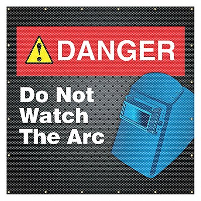 ACCUFORM PWD116YL Welding Curtain 6 ft W Printed Yellow