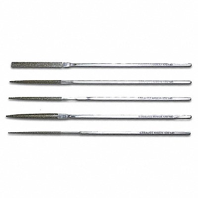 STRAUSS MI8632D126 Escapement File Set Swiss 5 Pieces