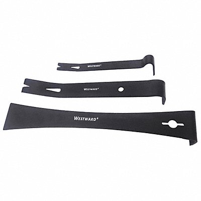 WESTWARD 31MA23 Pry Bar Curved High Carbon Steel 3pcs.