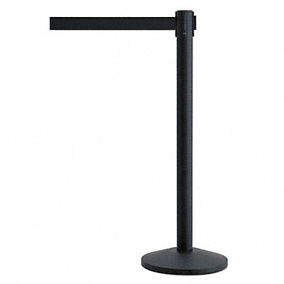 QUEUEWAY QWAYPOST33B9 Barrier Post with Belt Metal 7-1/2 ft L
