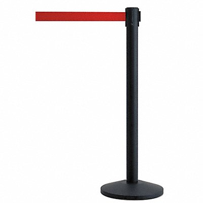QUEUEWAY QWAYPOST33R5 Barrier Post with Belt Metal 7-1/2 ft L