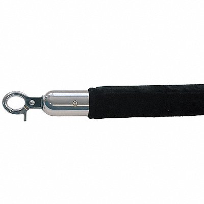 QUEUEWAY QWAYROPE3381P Barrier Rope 1-1/2 In x 8 ft Black