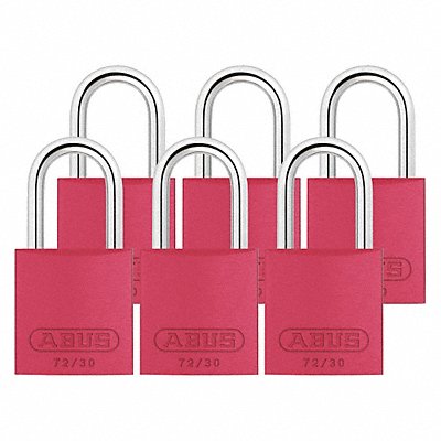 ABUS 7230KAX6 Lockout Padlock KA Red 2-17/32 H PK6