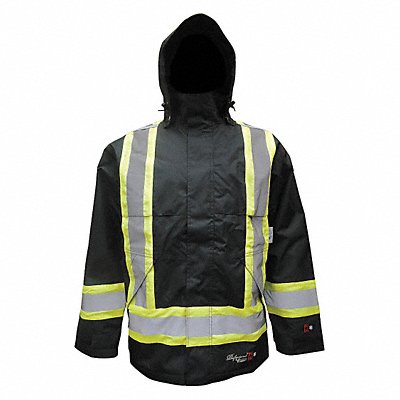VIKING 3907FRJXXL Flame Resistant Rain Jacket Black 2XL