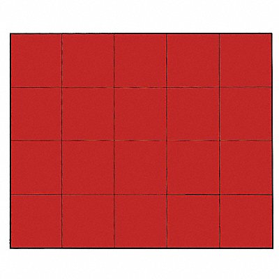 MAGNA VISUAL FI223 Magnetic Squares 3/4 in W Red PK20