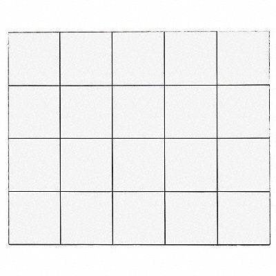 MAGNA VISUAL FI221 Magnetic Squares 3/4 in W White PK20