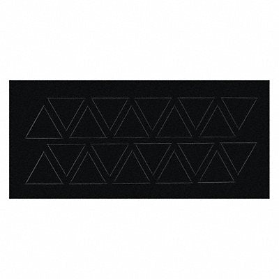 MAGNA VISUAL FI327 Magnetic Triangles 3/4 in W Black PK20