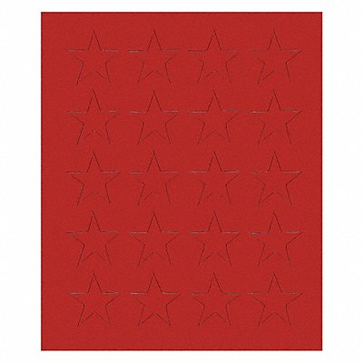 MAGNA VISUAL FI523 Magnetic Stars 3/4 in W Red PK20
