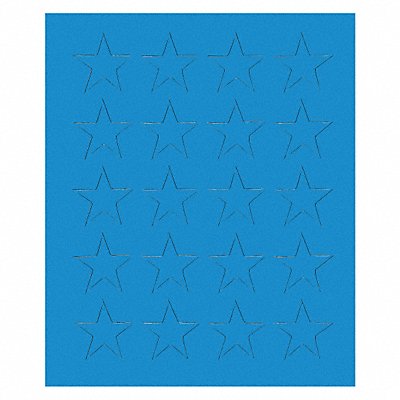 MAGNA VISUAL FI525 Magnetic Stars 3/4 in W Blue PK20