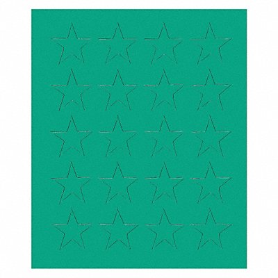 MAGNA VISUAL FI526 Magnetic Stars 3/4 in W Green PK20