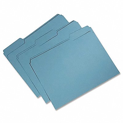 ABILITY ONE 7530020000000 Folder Letter 1/3 Cut Rcycld Blue PK100