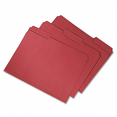31UF32 ABILITY ONE 7530020000000 Folder Letter 1/3 Cut Rcycld Red PK100