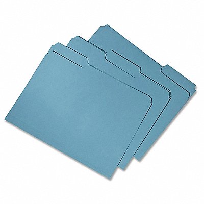 31UF35 ABILITY ONE 7530020000000 Folder Letter 1/3 Cut Rcycld Blue PK100