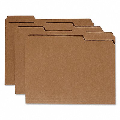 ABILITY ONE 7530000000000 Folder Letter 1/3 Cut Kraft PK100