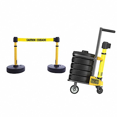 BANNER STAKES PL4002 PLUS Barricade Yellow Caution - Cuidado