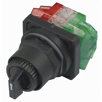 DAYTON 31XH92 Selector Switch Non Illuminated 3Pos 30mm Black