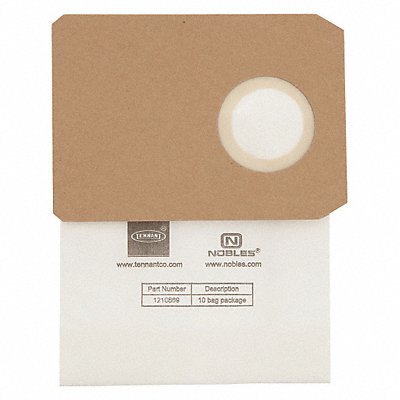 NOBLES 1210869 Paper Filter Bag 6 in L Beige PK10