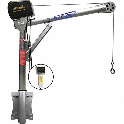 OZ LIFTING PRODUCTS OZ1000DAVSP15 DavitCraneKit 1000 lb 27.5 to 42in Reach