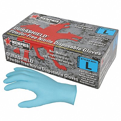 MCR SAFETY 6001M Disposable Gloves Nitrile M PK100