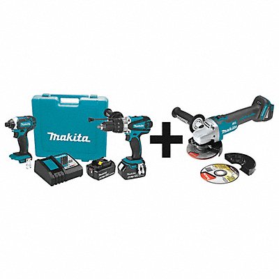 MAKITA XT263MXAG04Z Cordless Combination Kit 3 Tools 18V DC