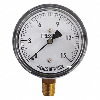KODIAK KC2515H2O Low Pressure Gauge Bottom 15 H2O
