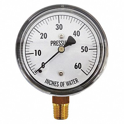 KODIAK KC2560H2O Low Pressure Gauge Bottom 60 H2O