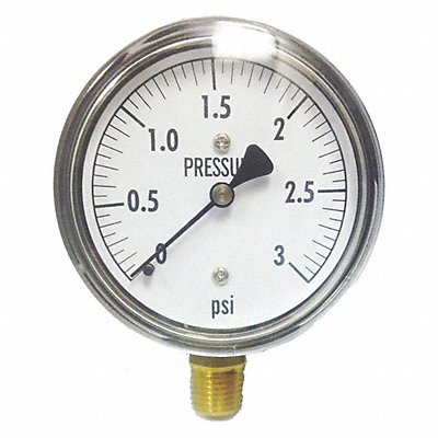 KODIAK KC253 Low Pressure Gauge Bottom 3 psi