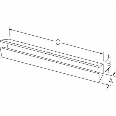HOFFMAN F66G72 Lay-In Wireway 6 ft 6inWx6inH Steel