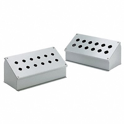 HOFFMAN E8PBA Push Button Enclosure 30mm 8Holes Steel