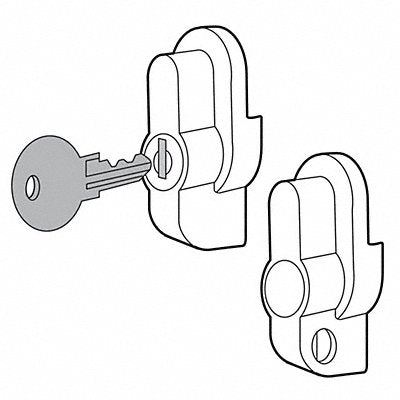 HOFFMAN UUHKL Keylock Kit Handle Conductive Steel