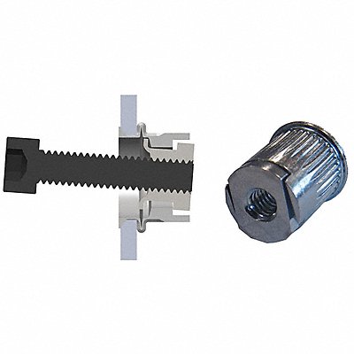 GRAINGER RFL2083213010 Rivet Nut Float Thread Clear Triv PK10