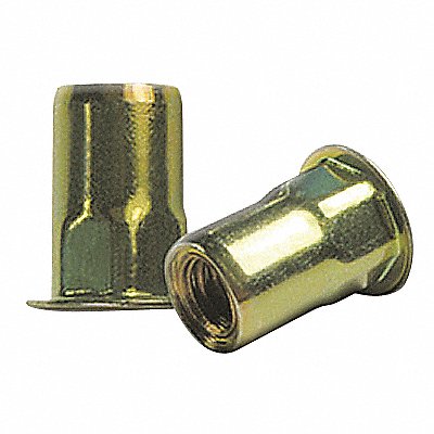 GRAINGER CAH20632080100 Rivet Nut Hex Steel Zinc Yellow PK100