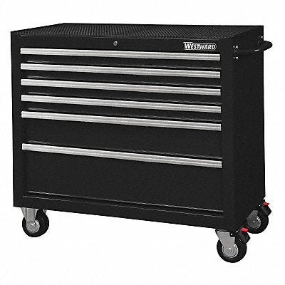 WESTWARD 32H853 Rolling Tool Cabinet Black Heavy Duty