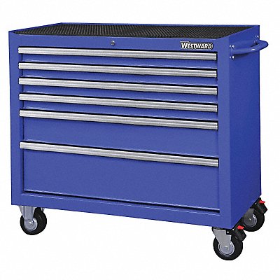WESTWARD 32H854 Rolling Tool Cabinet Blue Heavy Duty