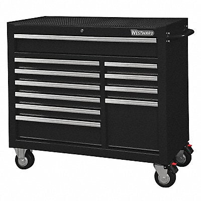 WESTWARD 32H856 Rolling Tool Cabinet Black Heavy Duty