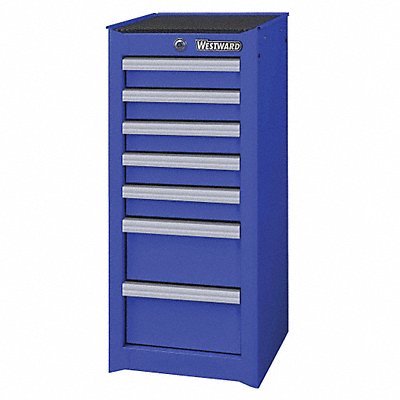 WESTWARD 32H866 Powder Coated Blue Light Dty Side Cbinet