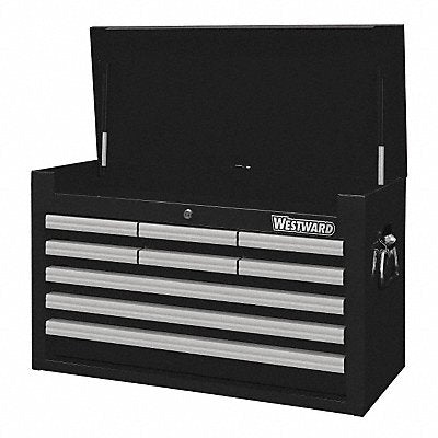 WESTWARD 32H879 Powder Coated Black Light Duty Top Chest